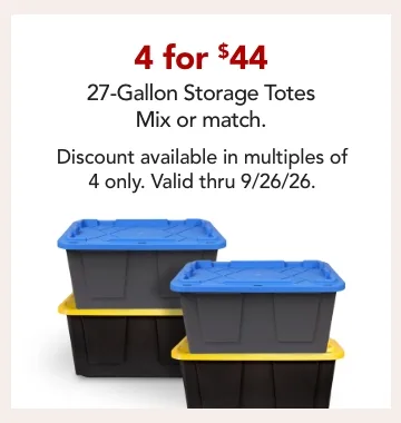buy 4 gallon storage tote for $44
