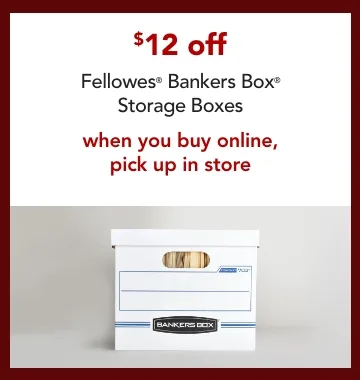 $12 off fellowes bankers boxes