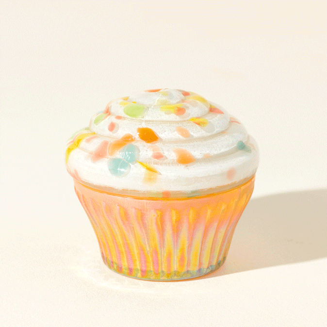 Birthday Cupcake Glass Candle