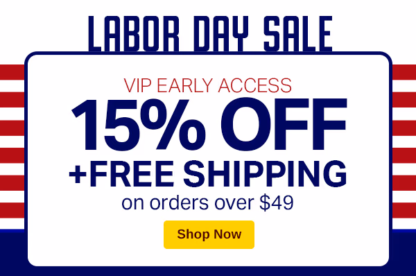Shop with 15% OFF and Free Shipping