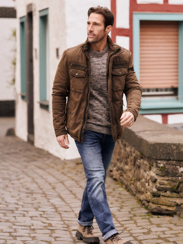 Lässige Jacke aus Baumwolle