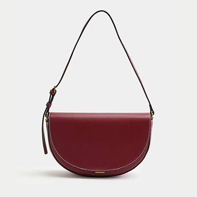 Red Half Moon Shoulder Bag