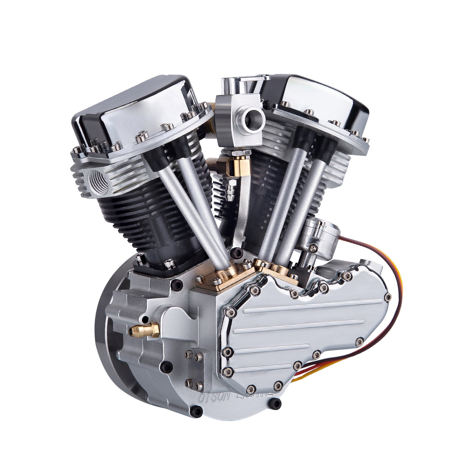 CISON FG-VT9 9cc V2 Engine V-Twin Dual Cylinder 4-Stroke Air-Cooled Gasoline Engine Motorcycle RC Engine Model