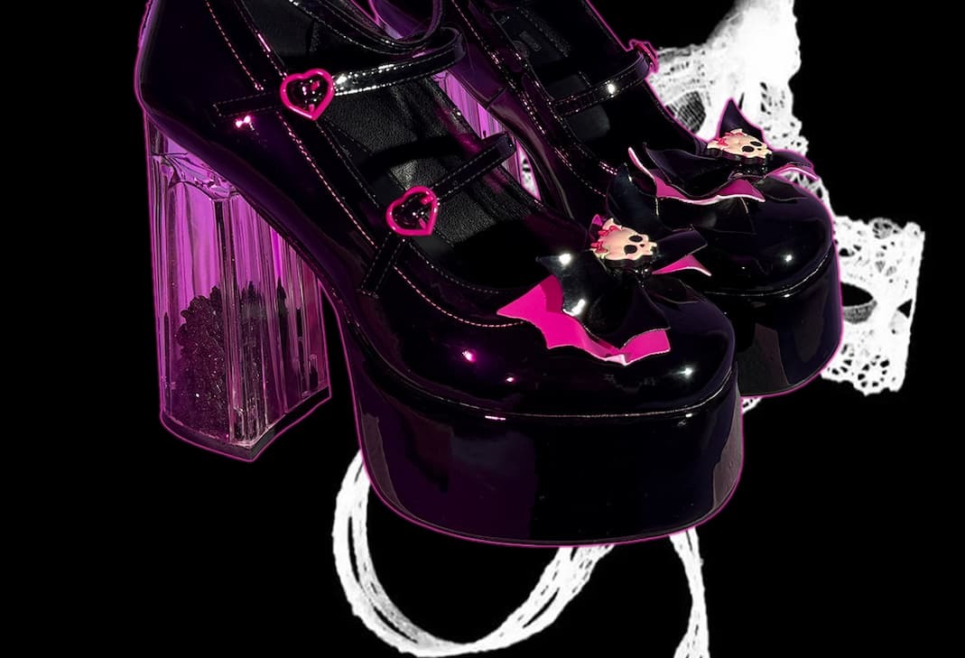 MONSTER HIGH Dead Tired Strappy Platform Coffin Heels 2
