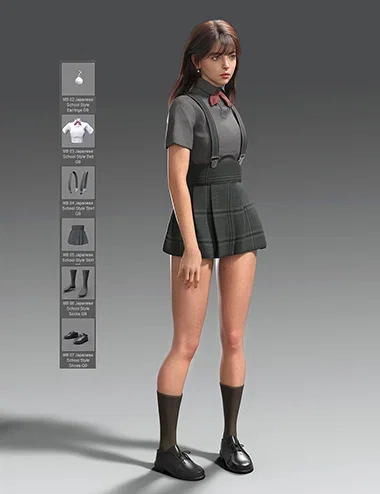 dForce MB Japanese School Style for Genesis 9 Feminine