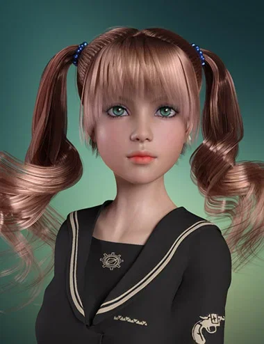 Lizzy Hair For Genesis 9 and 8 Female