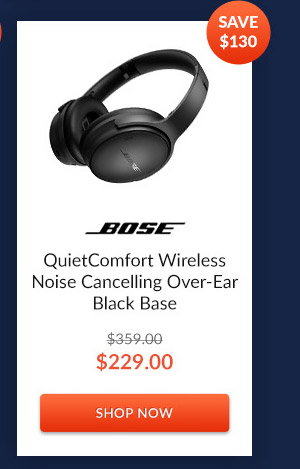 Bose QuietComfort Wireless Noise Cancelling Over-Ear Black Base