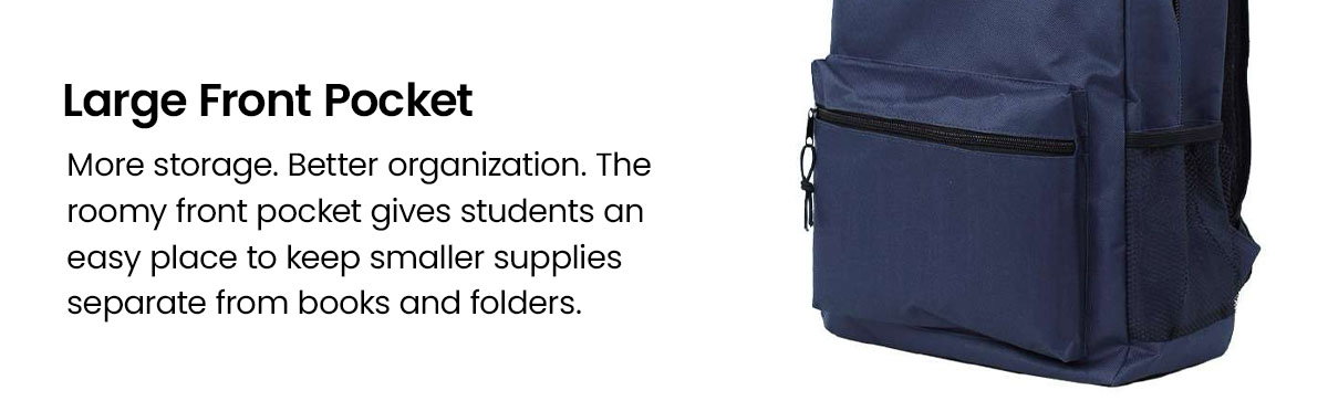 Large front pocket.