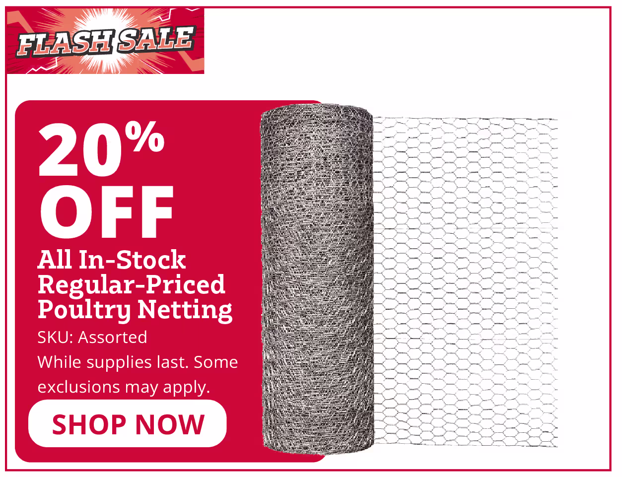 All In-Stock Regular-Priced Poultry Netting