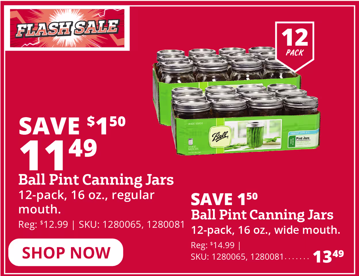 Ball Pint Canning Jars