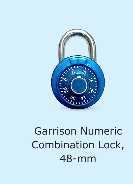 Garrison 48mm Numeric Combination Lock, Blue
