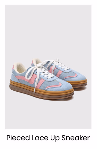 Pieced Lace Up Sneaker