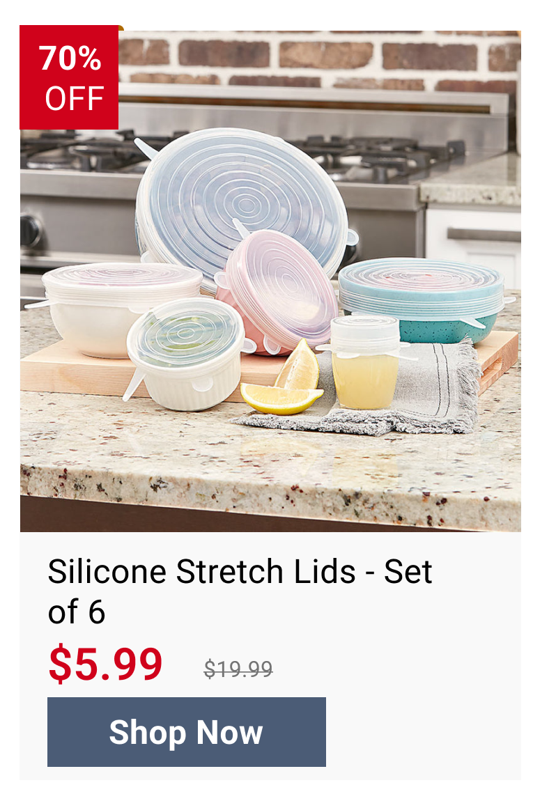 Silicone Stretch Lids - Set of 6