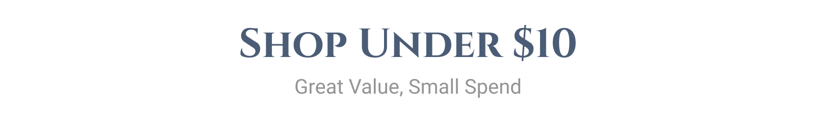 Shop Under $10