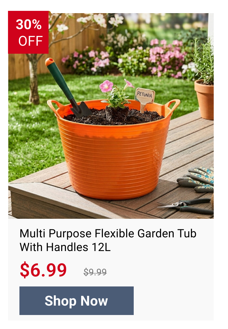 Multi Purpose Flexible Garden Tub With Handles 12L