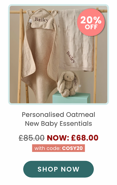 Personalised Oatmeal New Baby Essentials