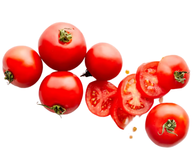 Tomatoes, corn, stone fruit and salad fixings