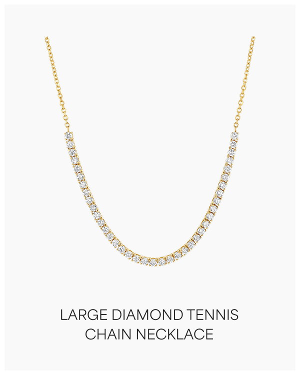 Large Diamond Tennis Chain Necklace