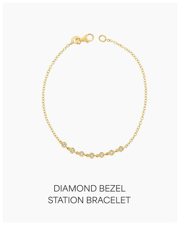 Diamond Bezel Station Bracelet
