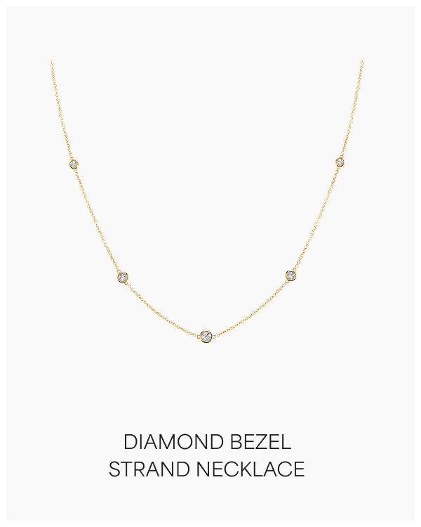 Diamond Bezel Strand Necklace
