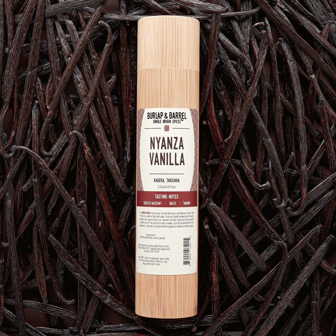 Whole Nyanza Vanilla Beans from Burlap and Barrel