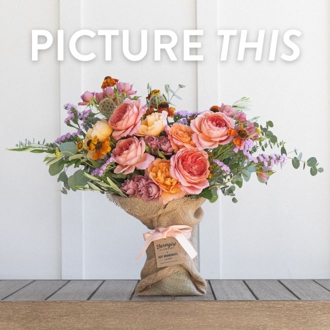 Garden rose bouquet - Belle of the Fall - $129
