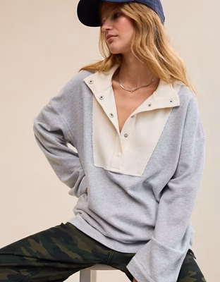Aerie Quarter Snap Sweatshirt
