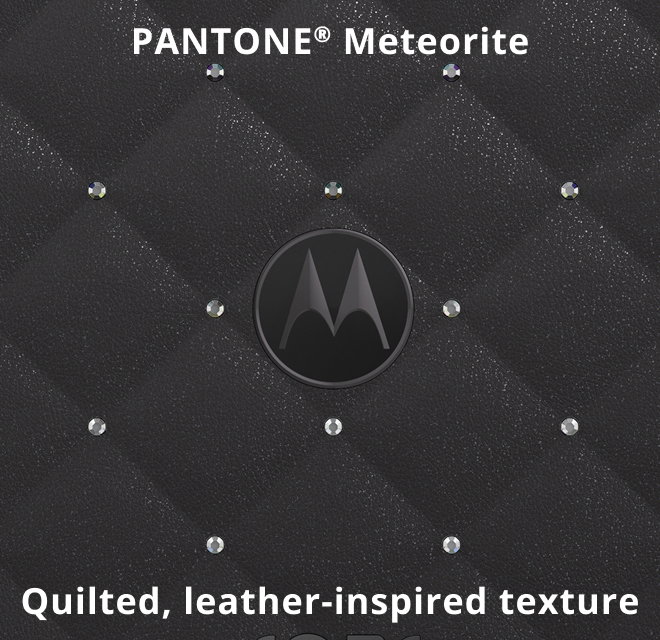 PANTONE(R) Meteorite - Quilted, leather-inspired texture