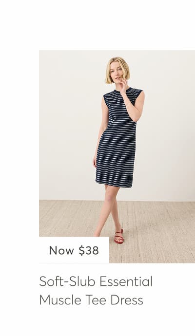 Soft-Slub Essential Muscle Tee Dress