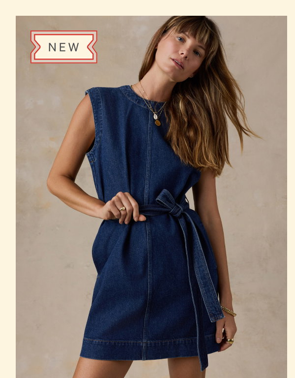 Organic Cotton Denim Sleeveless Dress
