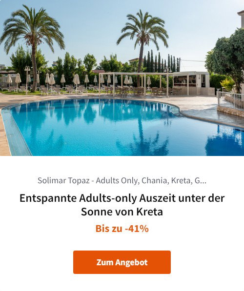 Entspannte Adults-only Auszeit unter der Sonne von Kreta