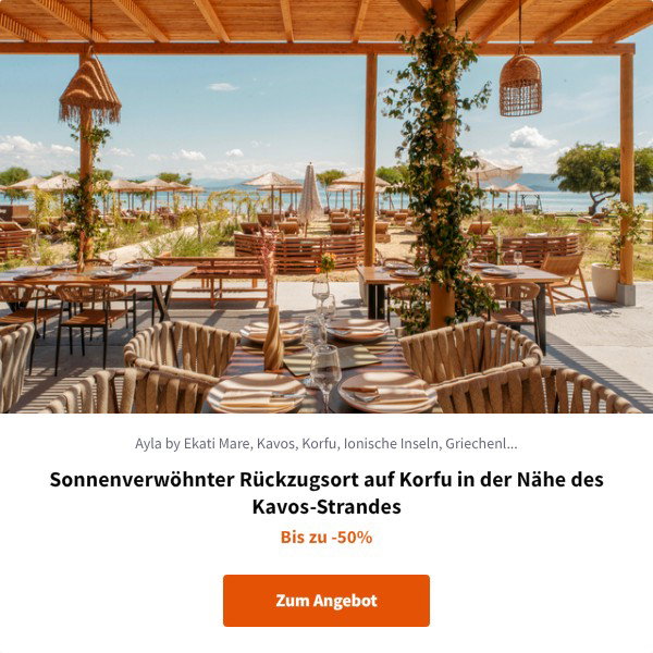 Sonnenverwöhnter Rückzugsort auf Korfu in der Nähe des Kavos-Strandes
