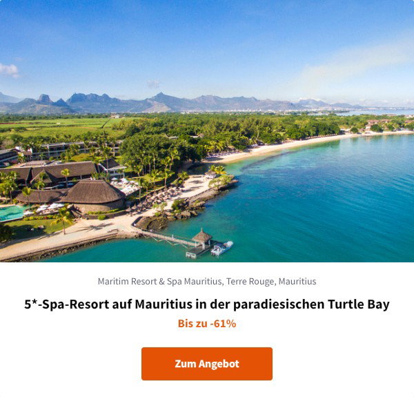 5*-Spa-Resort auf Mauritius in der paradiesischen Turtle Bay