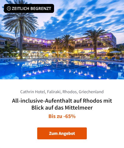 All-inclusive-Aufenthalt auf Rhodos mit Blick auf das Mittelmeer