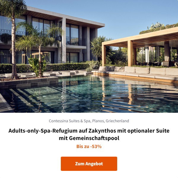 Adults-only-Spa-Refugium auf Zakynthos mit optionaler Suite mit Gemeinschaftspool