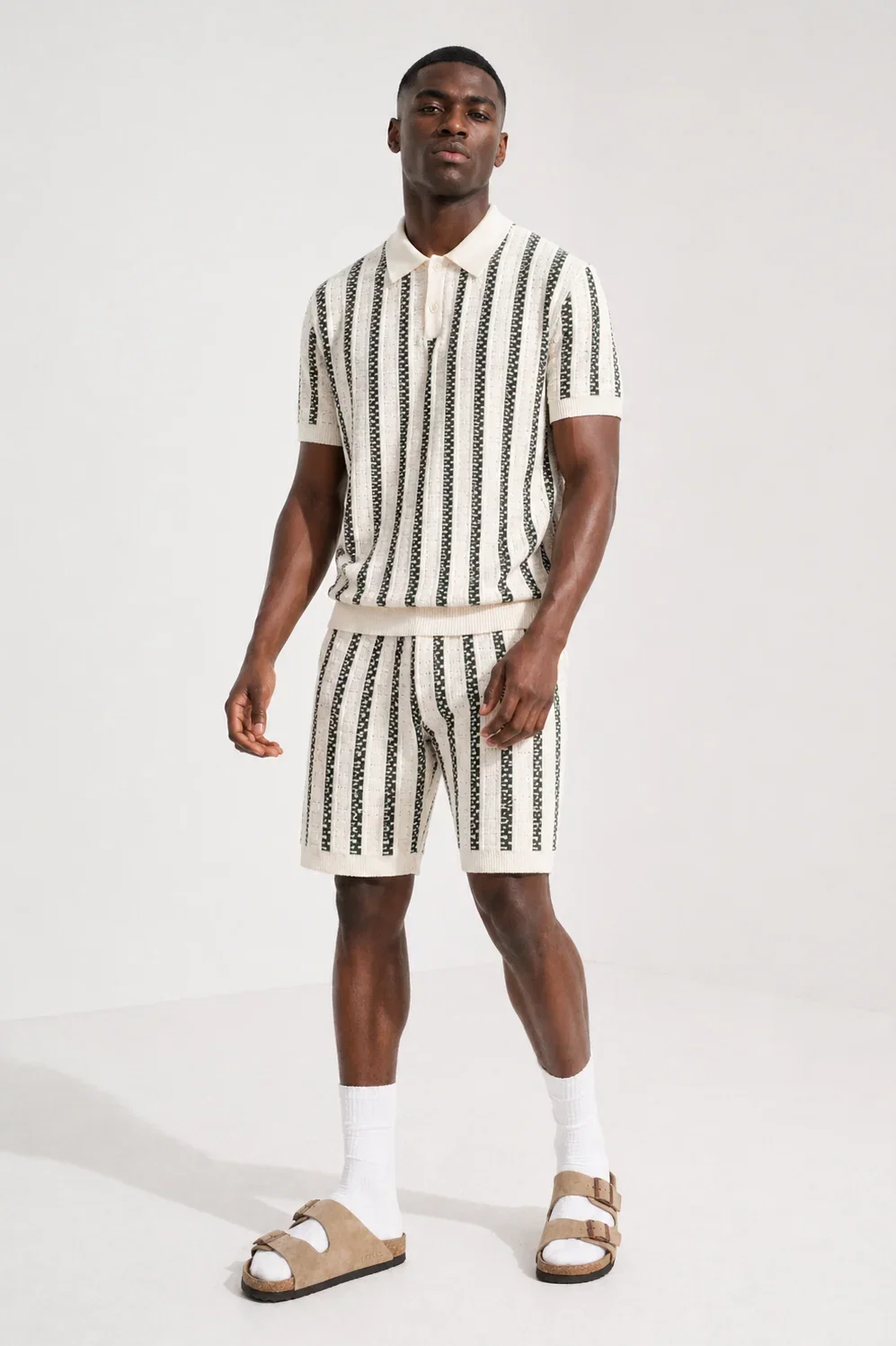 Image of Striped Knit Shorts