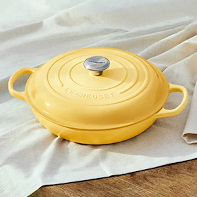 Le Creuset Camomille Signature 3.5 Litre Shallow Casserole, 30cm