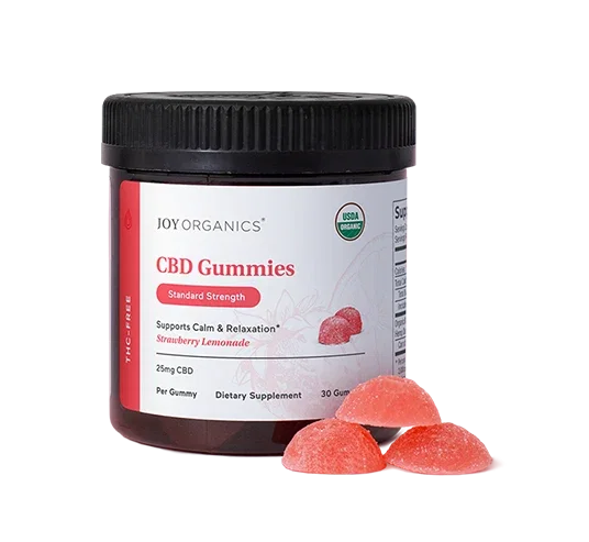 Image of Organic THC-Free CBD Gummies (Strawberry Lemonade)