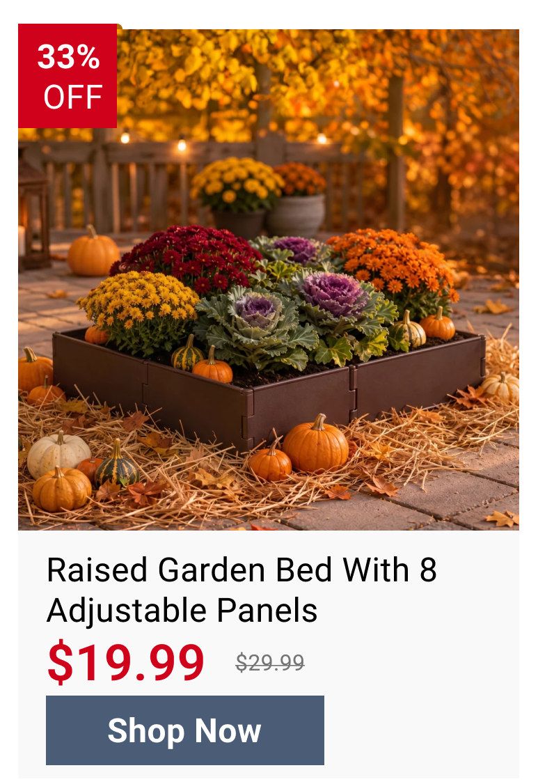 Raised Garden Bed With 8 Adjustable Panels