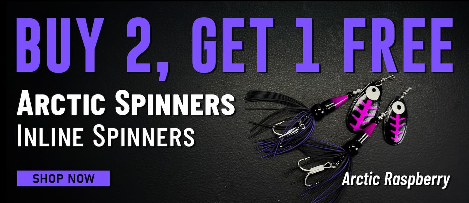 Buy 2, Get 1 Free Arctic Spinners Inline Spinners Arctic Raspberry Shop Now