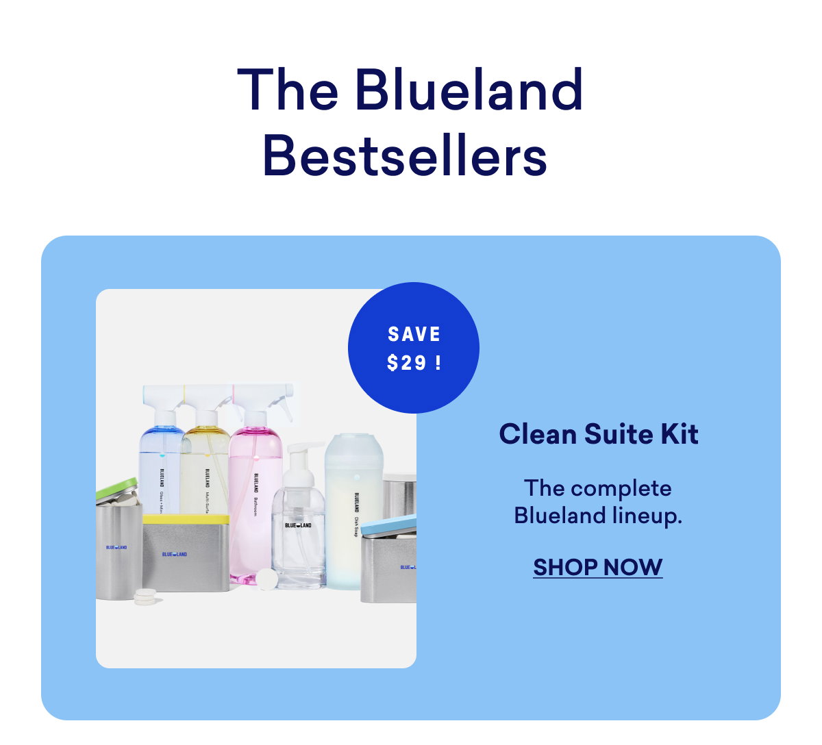 Save $29 on the Clean Suite Kit! 