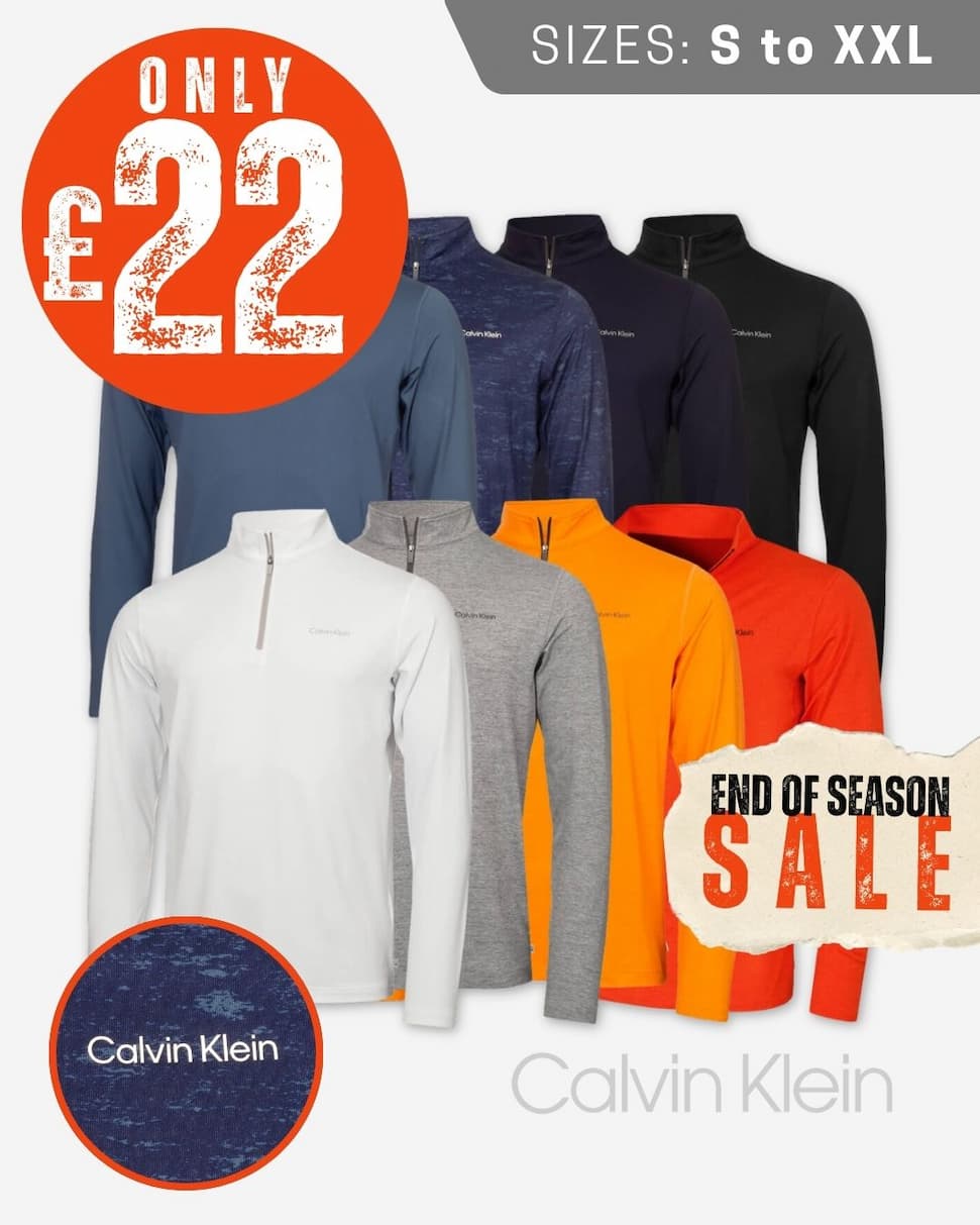Calvin Klein Mens Newport Half Zip Thermal Breathable Lightweight Sweater