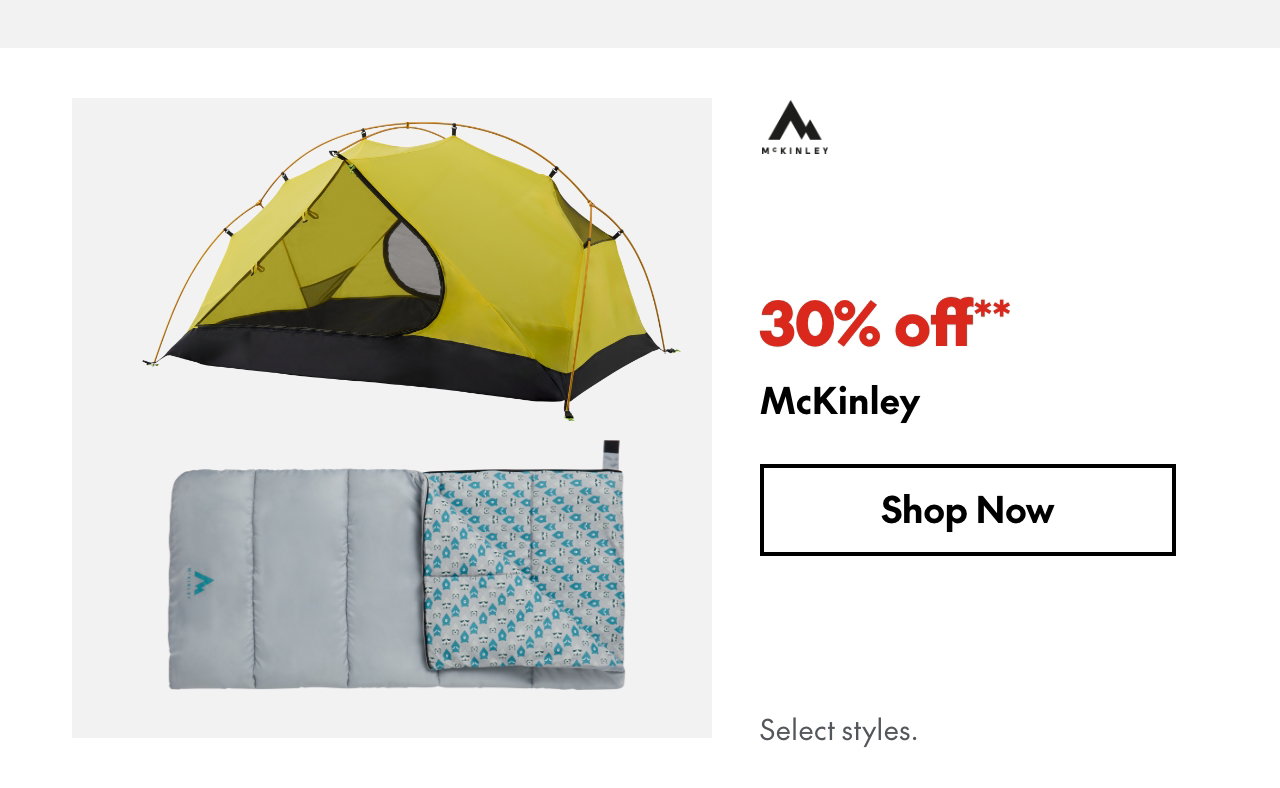 McKinley
30% off**
Select styles.