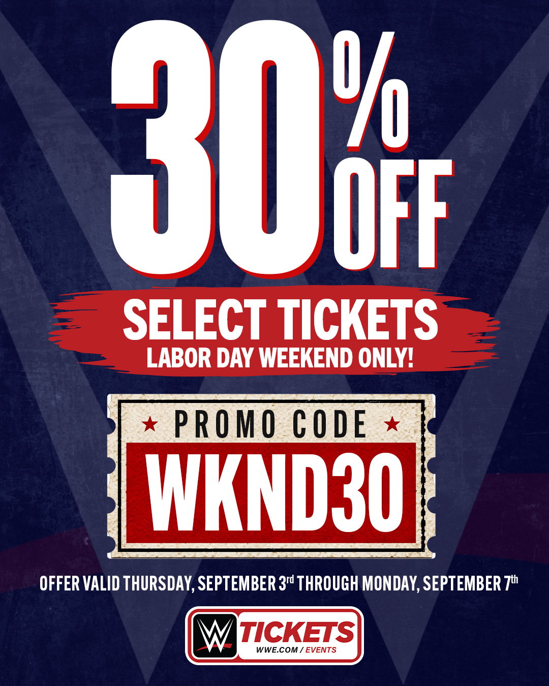 Labor Day Ticket Sale