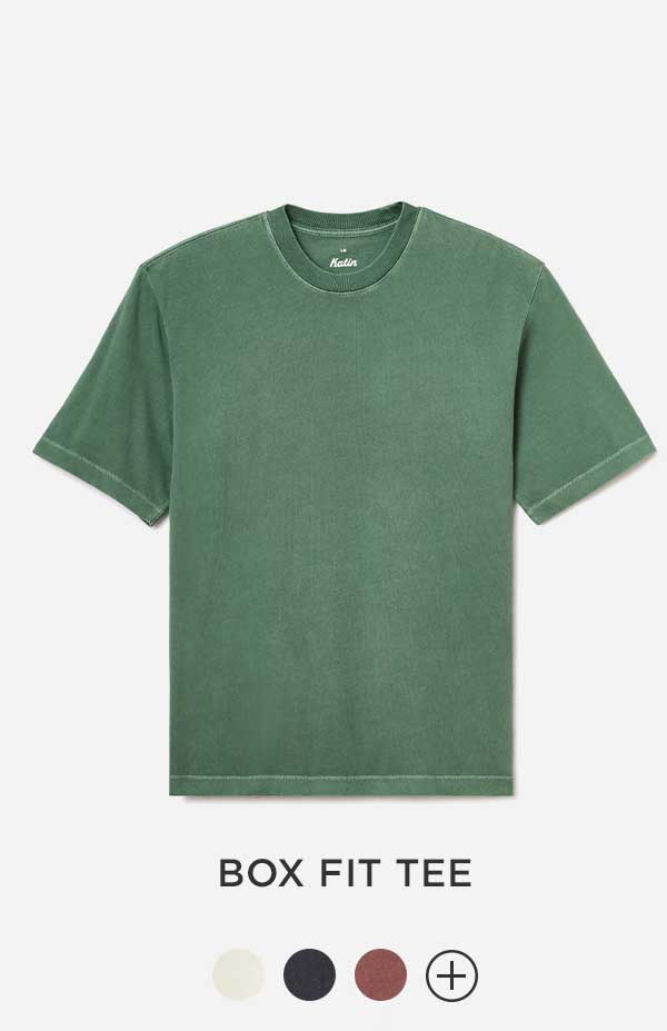 Box Fit Tee in color Duck Green