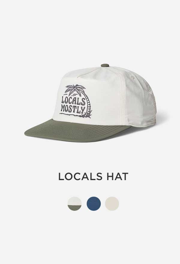 Locals Hat in Vintage White crown and Sage bill