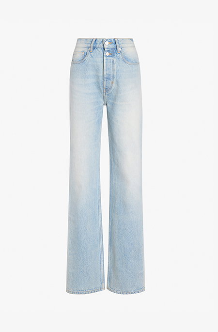 Tabetha Jean in Rigid Denim in Light Vintage Blue Wash