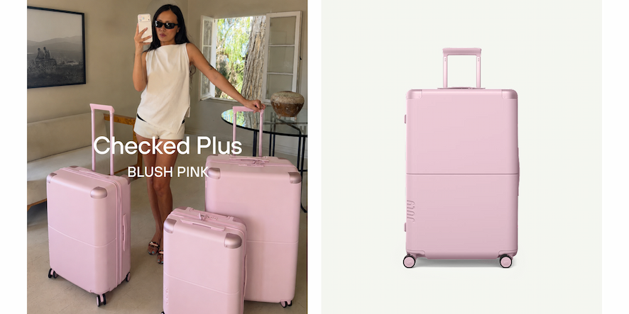 Checked Plus Blush Pink