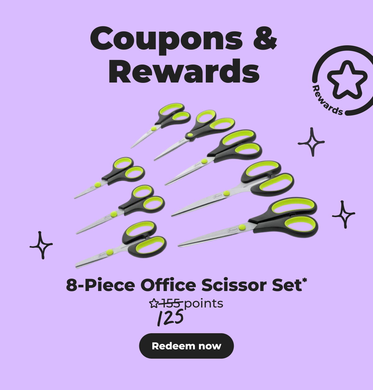 8-Piece Office Scissor Set* - Redeem now