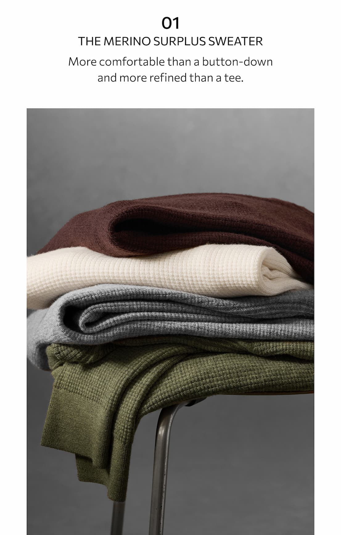 SHOP THE MERINO SURPLUS SWEATER